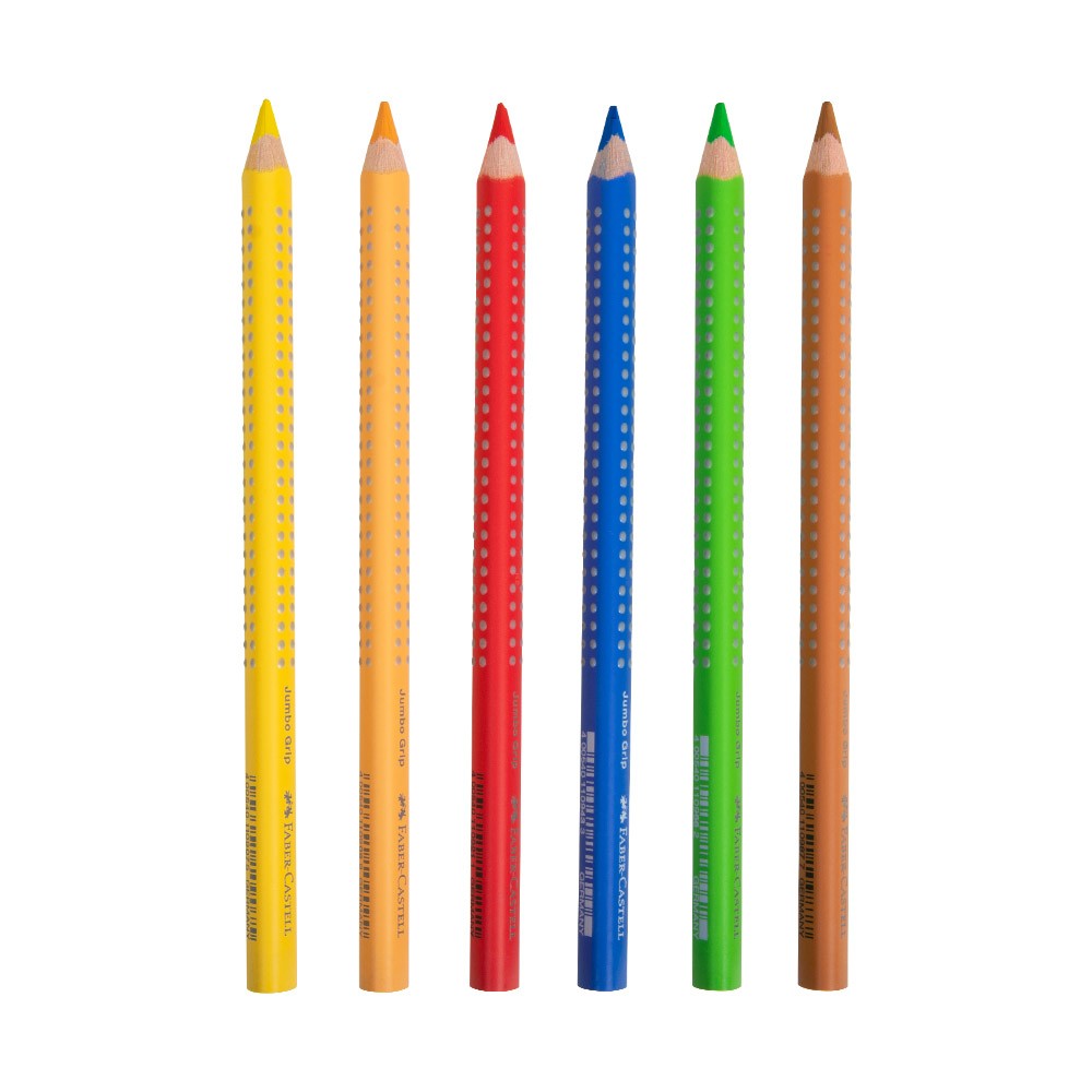 Faber-Castell 6 Jumbo Grip Buntstifte in Kartonbox 