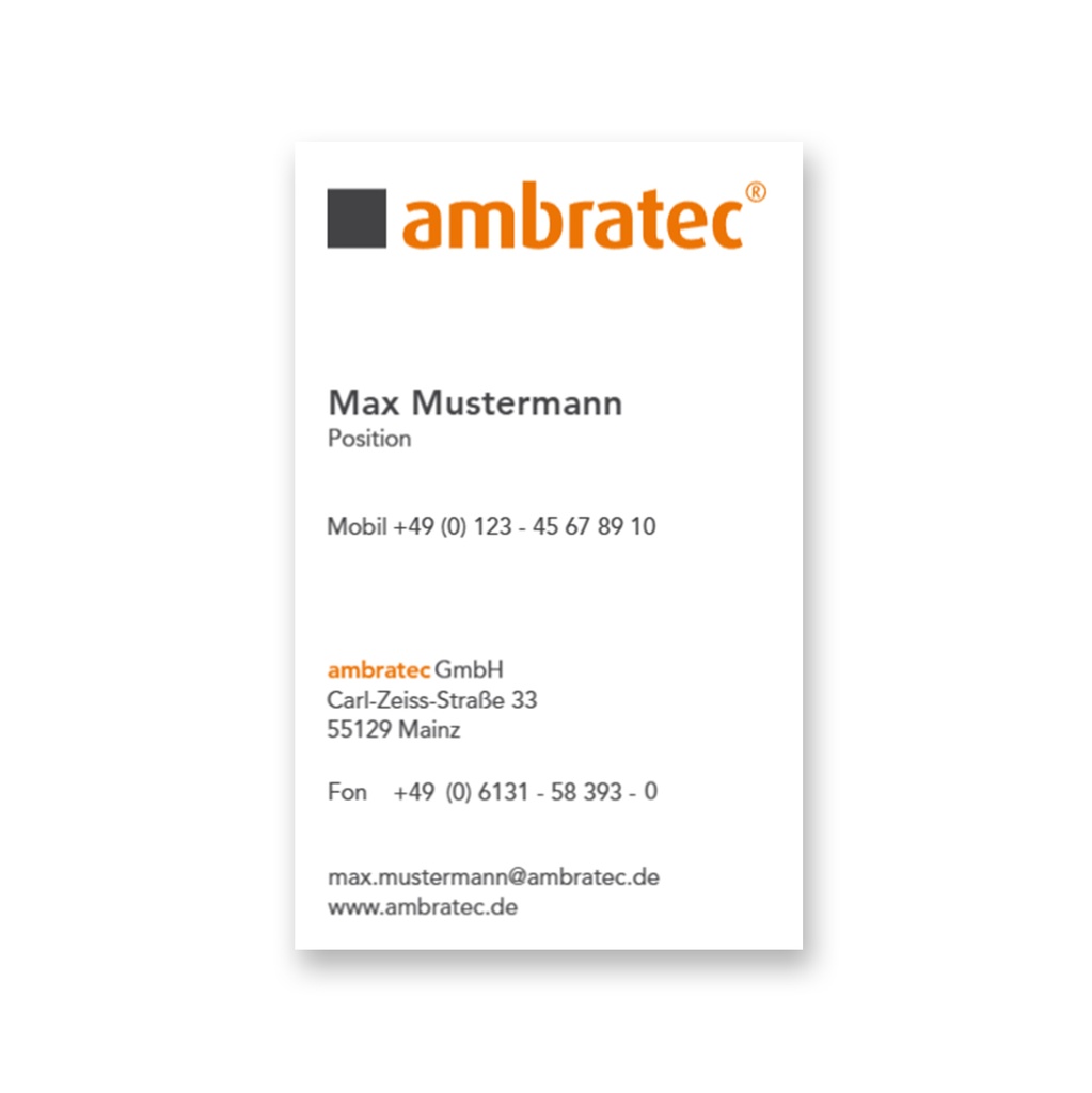 Visitenkarte ambratec